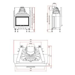 Kamineinsatz SCHMID Lina 73 H Schiebetür 9 KW -Brunner Geschaft 73h 1600x1600