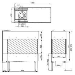 Gaskamin Leda CARISMO 85 US -Brunner Geschaft CARISMO 85 US techn 1600x1600