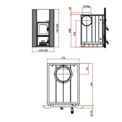 Heizeinsatz Olsberg Creation 9 | 9 KW -Brunner Geschaft CREATION 9 tehnical 1600x1600