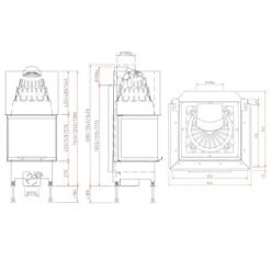 Kamineinsatz SCHMID Ekko U55(45) H Schiebetür 9 KW -Brunner Geschaft Ekko U 55 45 h 1600x1600