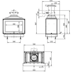 Kamineinsatz Leda Fina Plus 10 KW -Brunner Geschaft FINA plus F 1600x1600