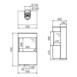 Gaskaminofen DRU Polo RCE -Brunner Geschaft Gaskaminofen DRU Polo RCE skitze 1600x1600