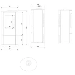 Gaskaminofen Fram Gas Ro 10 KW -Brunner Geschaft Gaskaminofen Fram Gas Ro skitzze 1600x1600