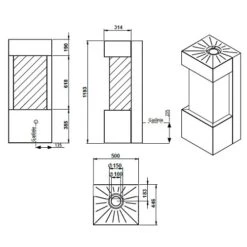 Gaskaminofen Leda CARISMO Solo -Brunner Geschaft Gaskaminofen Leda CARISMO solo skitzze 1600x1600