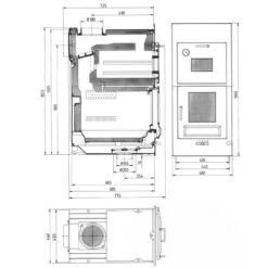 Heizeinsatz Leda Gourmet H71 10 KW -Brunner Geschaft Heizeinsatz LEDA Gourmet H71 10kW techn 1600x1600