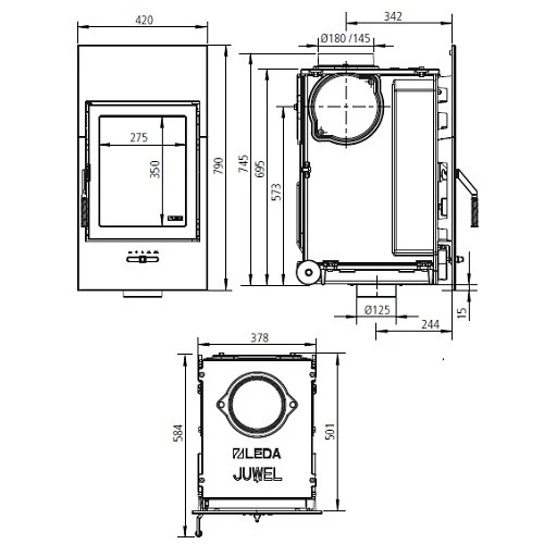 Heizeinsatz Leda Juwel H1 6/7 KW 9 Heizeinsatz Leda Juwel H1 6/7 KW – Bild 7