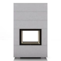 Kaminbausatz Brunner BSK 08, Stilkamin-Tunnel 13 KW Wasserführend, Schiebetür/Drehtür