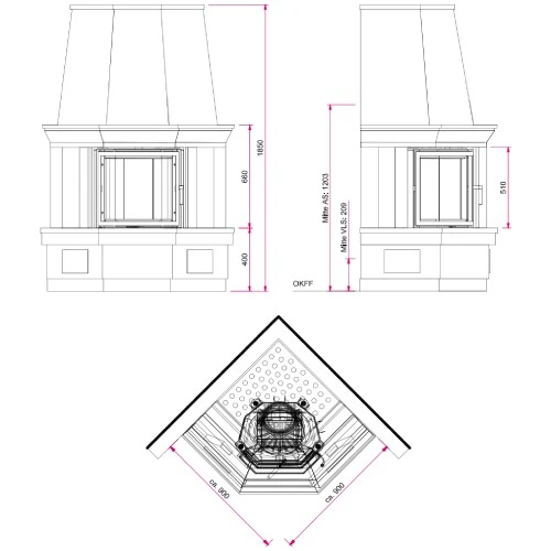 Kaminbausatz Camina S4 Eck 7 KW Speicheranlage 6 Kaminbausatz Camina S4 Eck 7 KW Speicheranlage – Bild 4