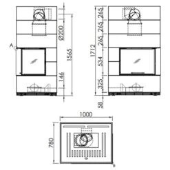 Kaminbausatz Spartherm SIM Varia 2Rh 10,5 KW -Brunner Geschaft Kaminbausatz Spartherm SIM Varia 2Rh 1 3 Tehnical 1600x1600