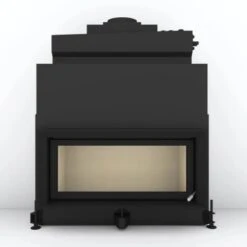 Kamineinsatz Brunner Architekturkamin 38/86 Schiebetür Wasserführend 14 KW