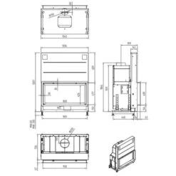 Kamineinsatz M-Design Argento 1050 H 14 KW -Brunner Geschaft Kamineinsatz M Design Argento 1050 H teh 1600x1600