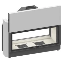 Kamineinsatz SCHMID Lina TV 120 H/s Schiebe-/Drehtür 10 KW