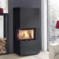 Kaminofen Im Bausatz Olsberg Osorno L 8 KW 6 Kaminofen Im Bausatz Olsberg Osorno L 8 KW -Brunner Geschaft Kaminofen Olsberg Osorno L Stahl Schwarz links ambient 1600x1600