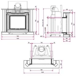 Kaminbausatz Camina N34 9 KW Naturstein-Anlage -Brunner Geschaft N34 tehnical 1600x1600