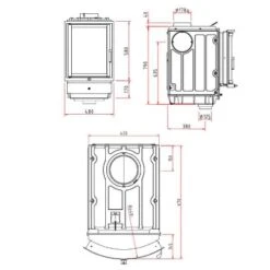 Heizeinsatz Olsberg Profi R 7 | 7 KW -Brunner Geschaft PROFI R 7 tehnical 1600x1600