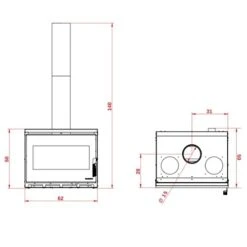 Kamineinsatz Palazzetti Ecopalex GTM70 9 KW -Brunner Geschaft Palazzetti Ecopalex GTM70 technisches 1600x1600