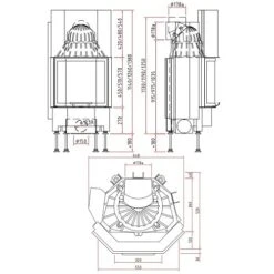 Kamineinsatz SCHMID Pano 55 H Schiebetür 7 KW -Brunner Geschaft Pano 55 h 1600x1600