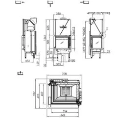 Kamineinsatz Spartherm Premium V-2L-55h 7,9 KW -Brunner Geschaft Premium V 2L 55h techn 1600x1600