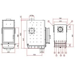 Heizeinsatz Olsberg Profi W 12 Mit Außenbefeuerung 14,9 KW -Brunner Geschaft Profi W 12 Front Profi K 1600x1600