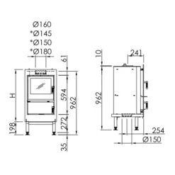 Heizeinsatz Spartherm Renova C-44 | 8,5 KW -Brunner Geschaft Renova C 44 techn 1600x1600