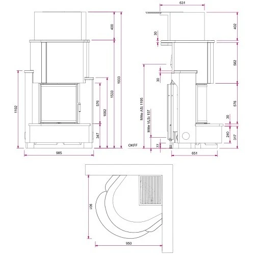 Kaminbausatz Camina S5 Eck 7 KW Speicheranlage 6 Kaminbausatz Camina S5 Eck 7 KW Speicheranlage – Bild 4