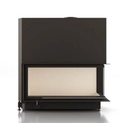 Kamineinsatz Brunner Eckkamin 53/121/50 Schiebetür 14,5 KW -Brunner Geschaft SET205953 Front 1600x1600