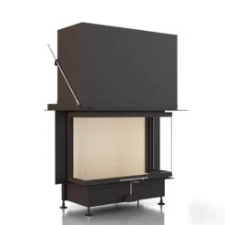 Kamineinsatz Brunner Panoramakamin 57/25/85/25 Schiebetür 13,5 KW