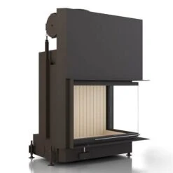 Kamineinsatz Brunner Eckkamin 57/82/48 Schiebetür Links/rechts 12 KW -Brunner Geschaft SET210397 Left 1600x1600