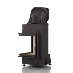 Kamineinsatz Brunner Eck 42/42/42 Drehtür 8 KW -Brunner Geschaft SET210472 Right 1600x1600