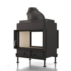 Heizeinsatz Brunner HKD 7 Tunnel Drehtür/Drehtür Flachglas 9 KW -Brunner Geschaft SET212698 Right 1600x1600