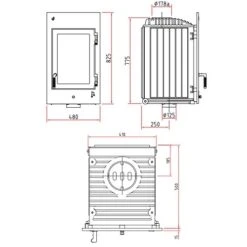 Heizeinsatz Schmid SH 9 T 9 KW -Brunner Geschaft SH 9 T 1600x1600