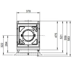 Heizeinsatz Leda Turma H75 6 KW -Brunner Geschaft TURMA H75 techn 2 1600x1600