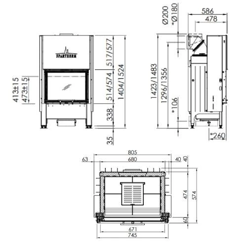 Kamineinsatz Spartherm Varia 1Vh 11 KW Schiebetür 6 Kamineinsatz Spartherm Varia 1Vh 11 KW Schiebetür – Bild 4